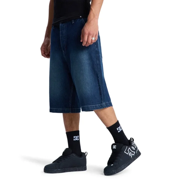 Short en jean baggy pour homme